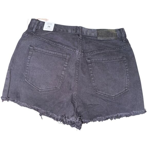 PacSun Black Ripped Vintage High Waisted Denim Shorts- NWT - Picture 10 of 11
